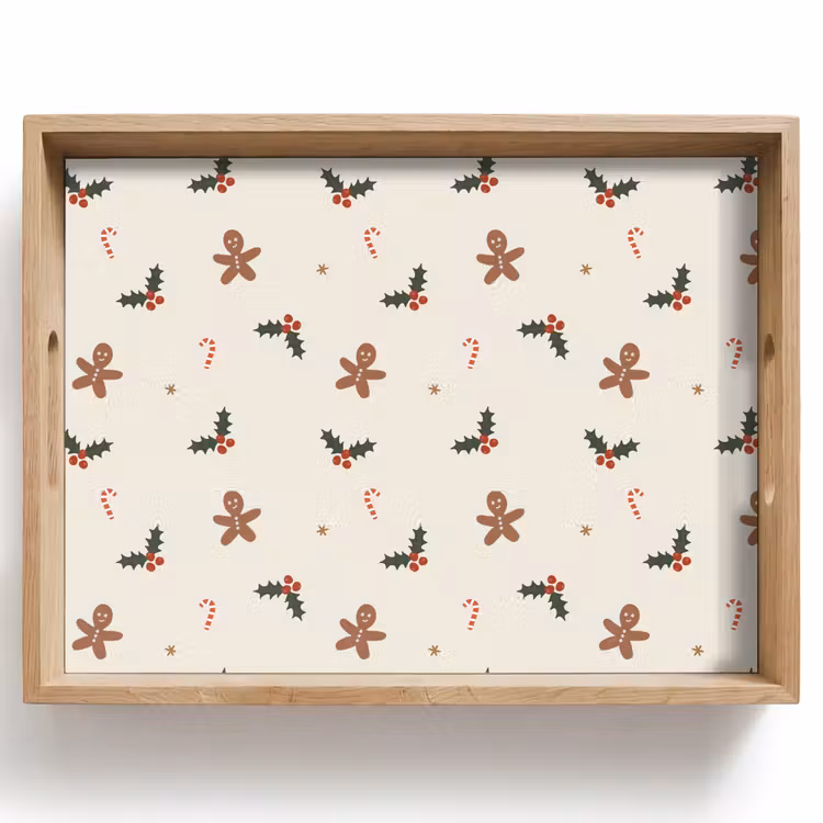 Tablett - Illustration - Figuren - Beige — 1