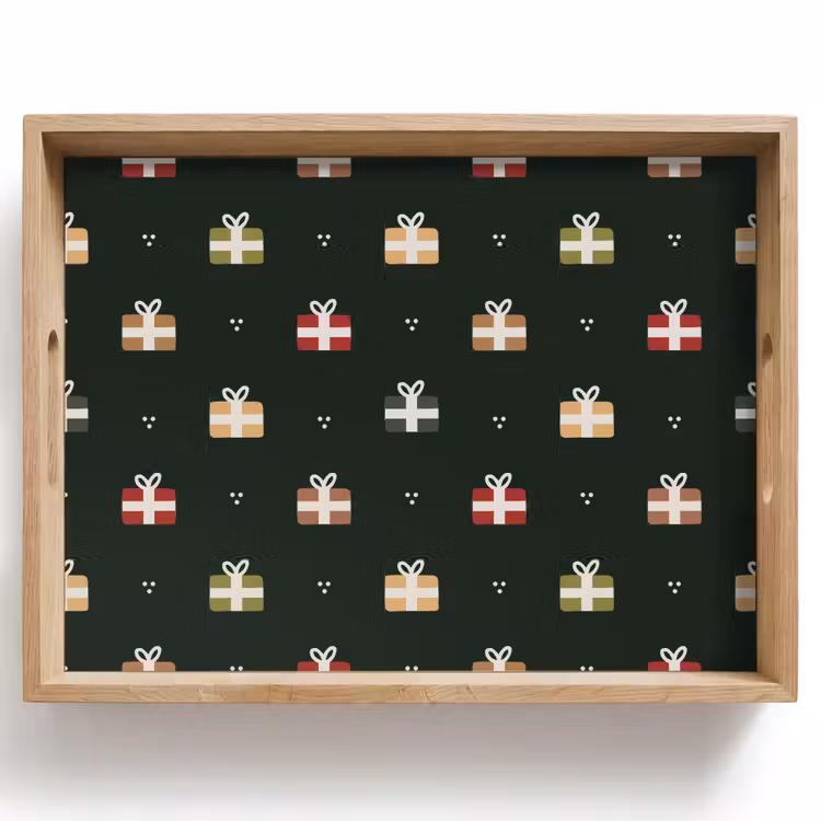 Tablett - Illustration - Geschenke - Grün — 1
