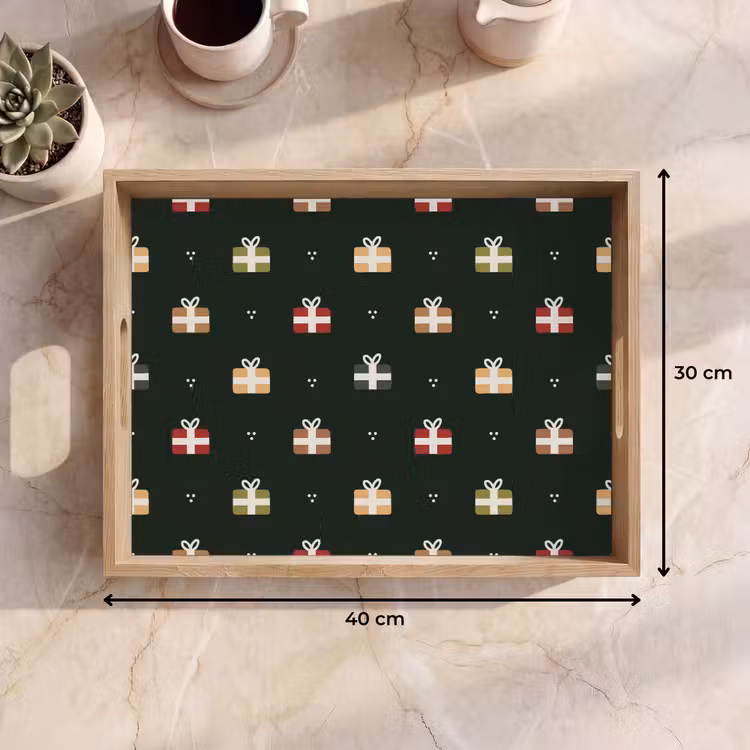 Tablett - Illustration - Geschenke - Grün — 9