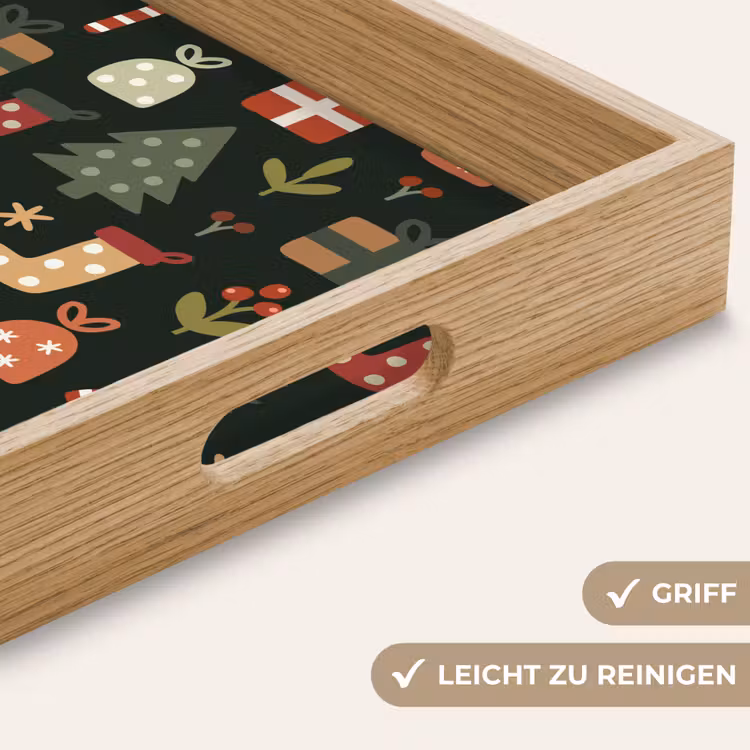 Tablett - Illustration - Weihnachtsfiguren - Grün — 5