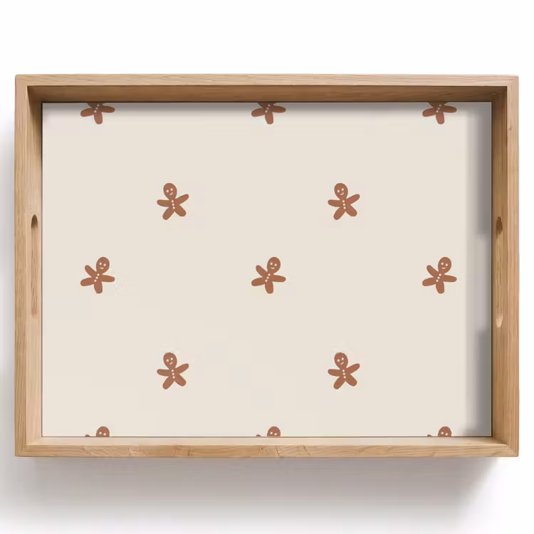 Tablett - Muster - Kekse - Beige — 1