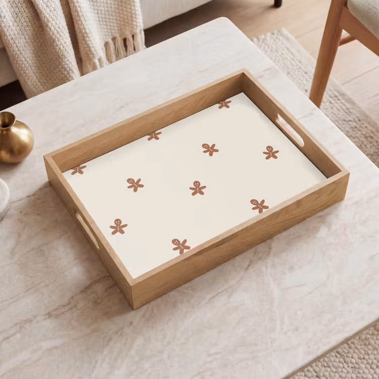 Tablett - Muster - Kekse - Beige — 2