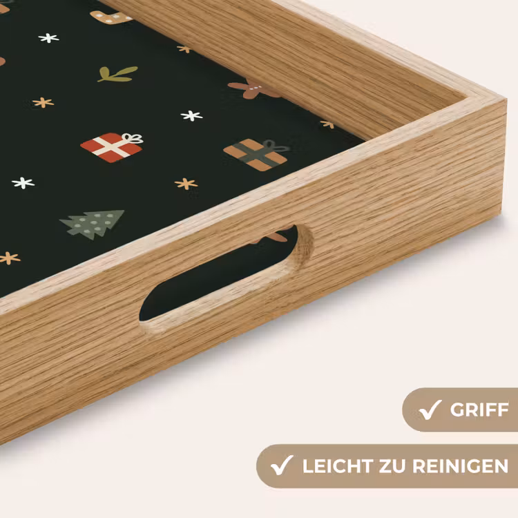 Tablett - Muster - Weihnachtssymbole - Grün — 5