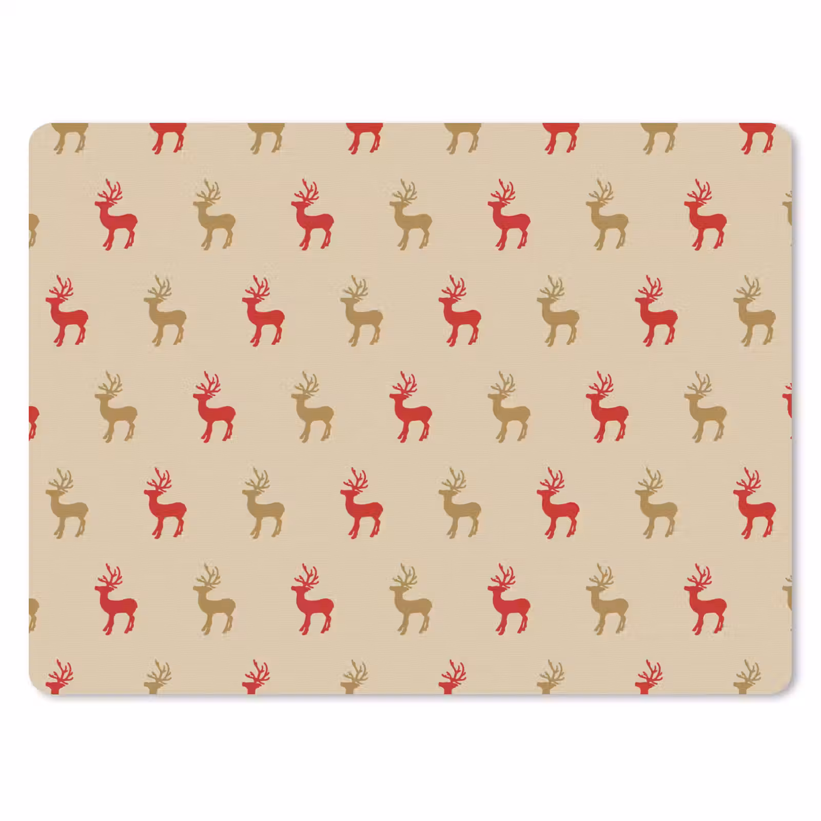 Mauspad - Muster - Hirsche - Beige — 1