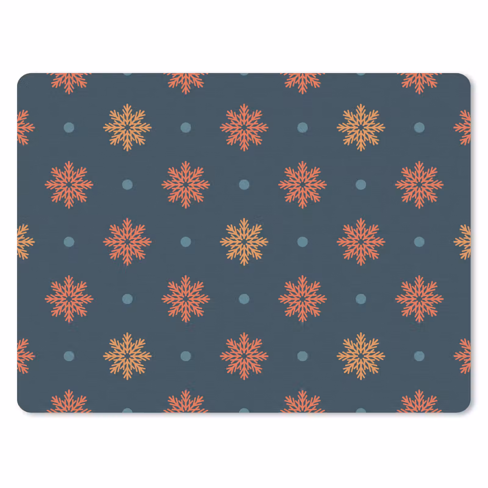 Mauspad - Muster - Schneeflocken - Blau — 1
