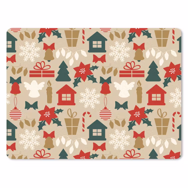 Mauspad - Illustration - Weihnachten - Beige — 1