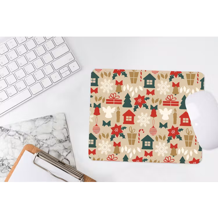 Mauspad - Illustration - Weihnachten - Beige — 2