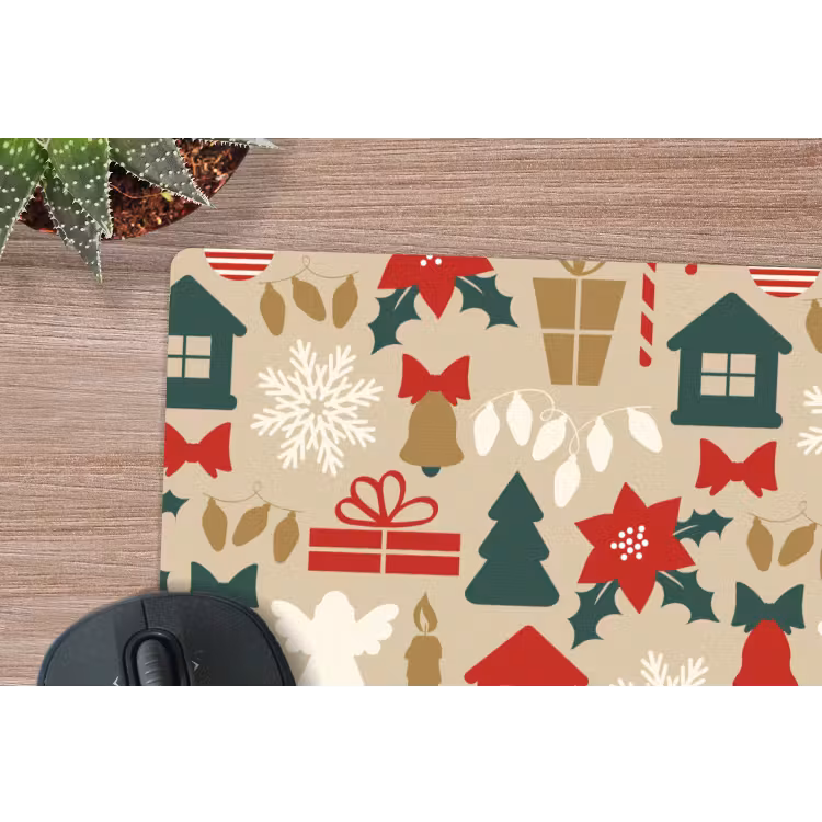 Mauspad - Illustration - Weihnachten - Beige — 4