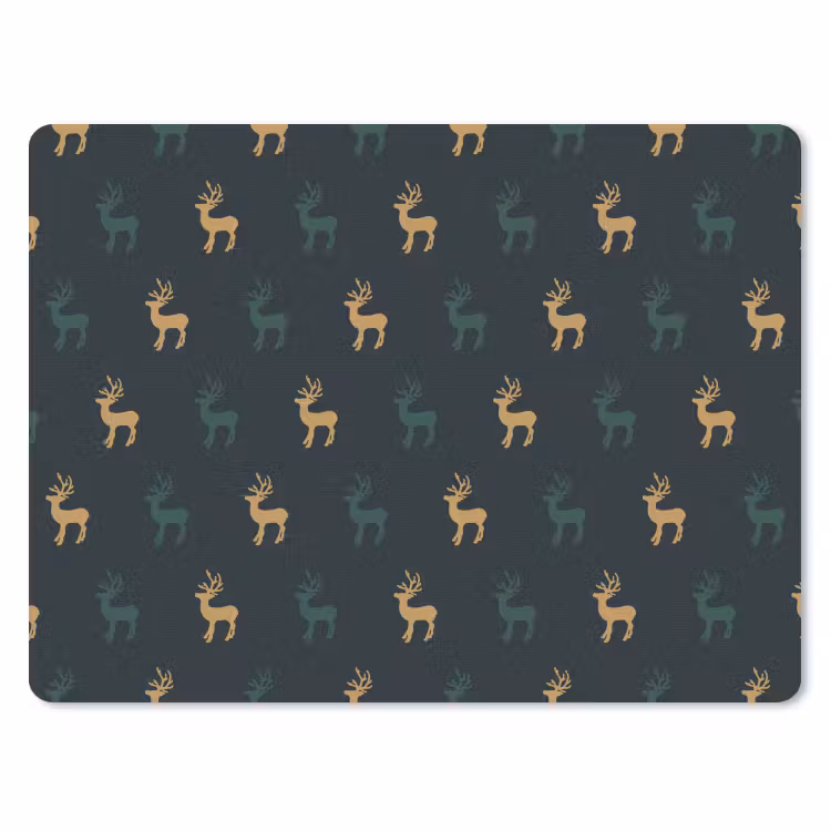 Mauspad - Muster - Grün - Hirsche — 1