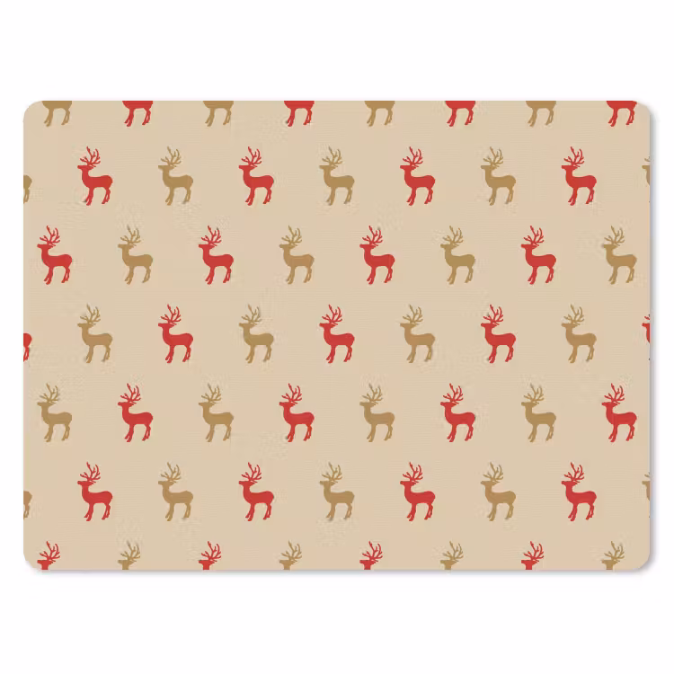 Mauspad - Muster - Hirsche - Beige — 1