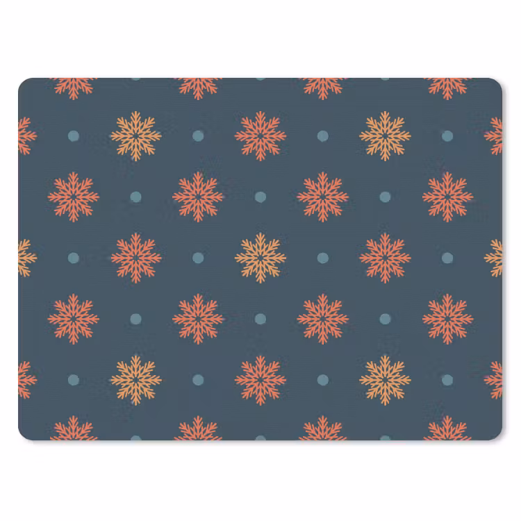Mauspad - Muster - Schneeflocken - Blau — 1
