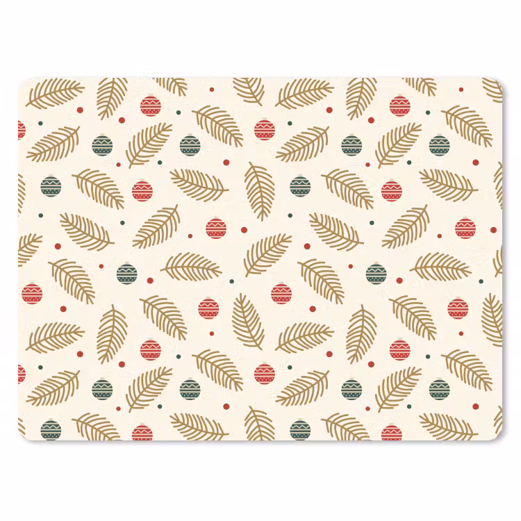 Mauspad - Muster - Weihnachten - Symbole - Beige — 1
