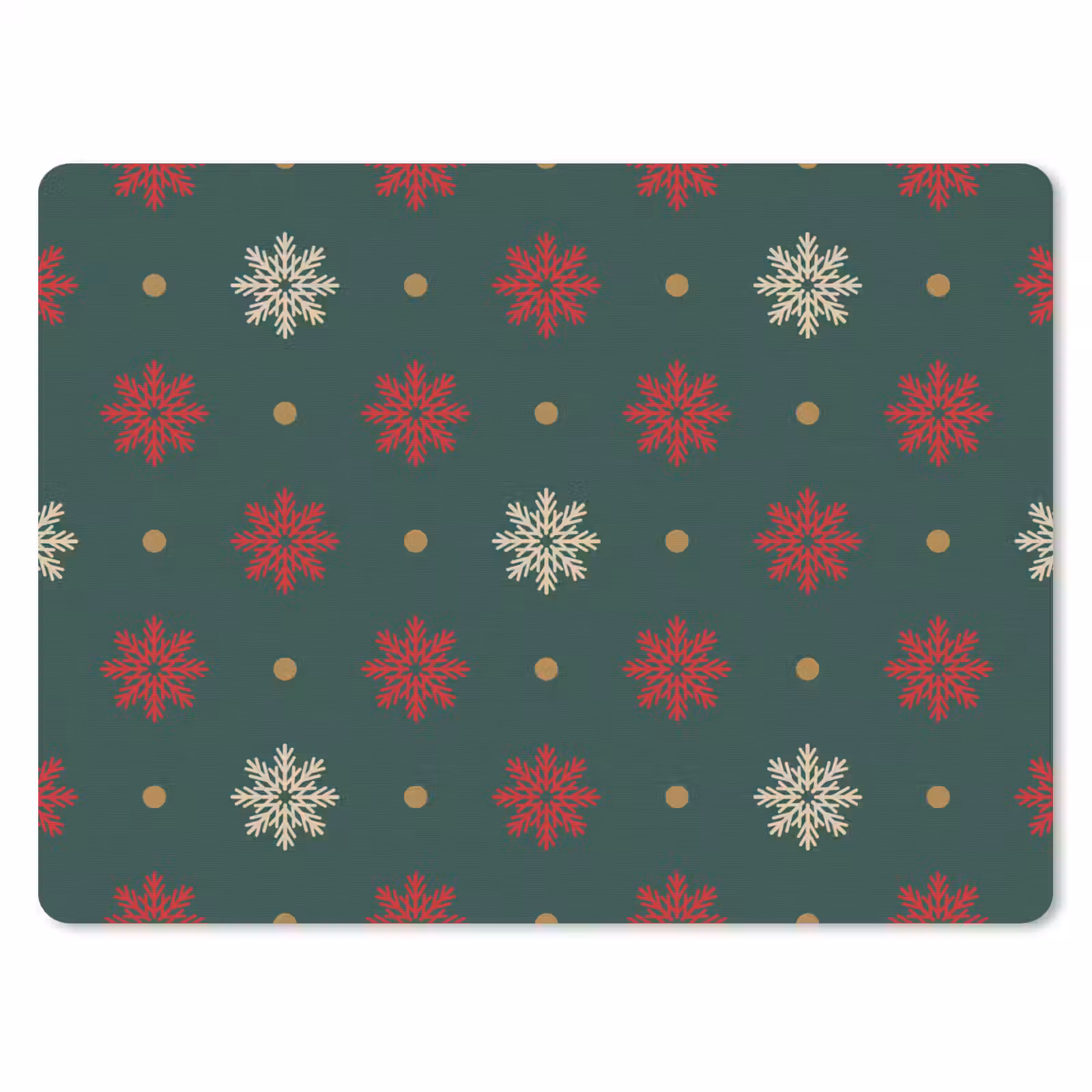 Mauspad - Illustration - Schneeflocken - Grün — 1