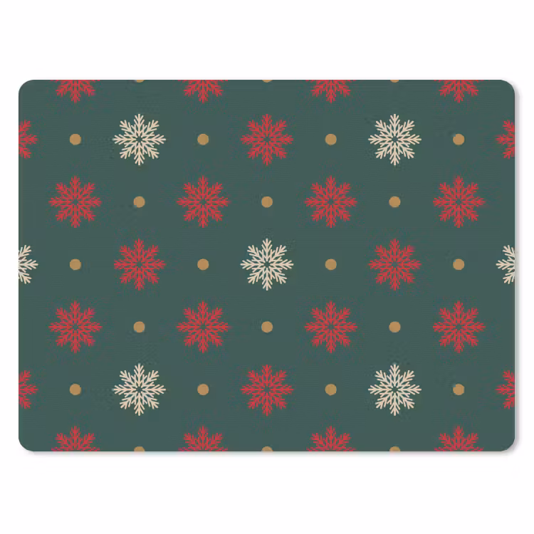 Mauspad - Illustration - Schneeflocken - Grün — 1