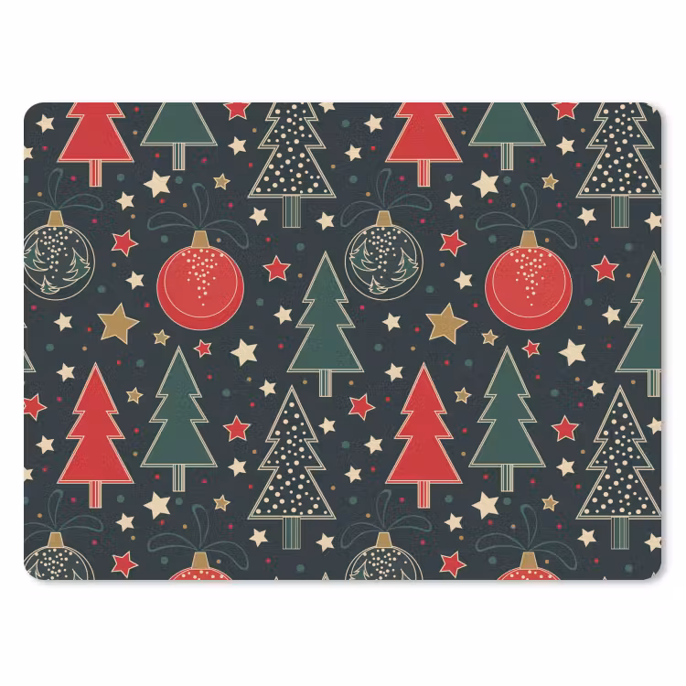 Mauspad - Illustration - Weihnachten - Sterne - Grün — 1