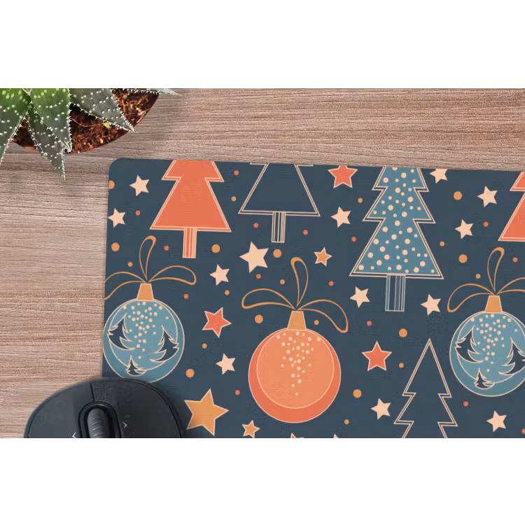 Mauspad - Illustration - Weihnachten - Symbole - Blau — 4