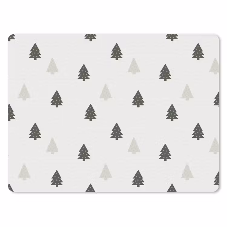 Mauspad - Illustration - Weihnachtsbäume - Weiß — 1