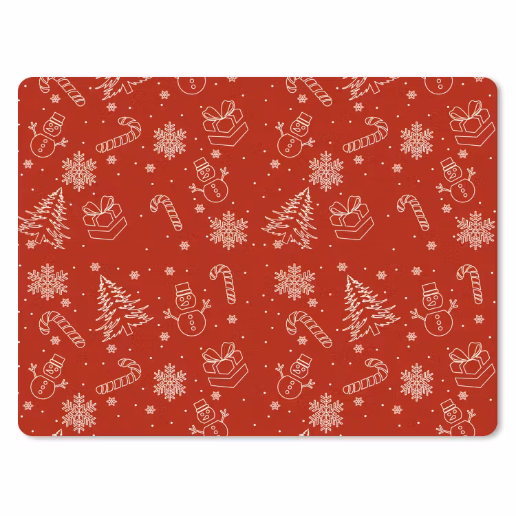 Mauspad - Illustration - Weihnachtssymbole - Rot — 1