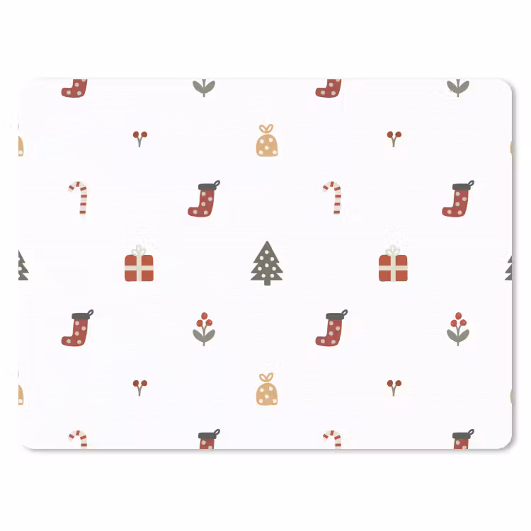 Mauspad - Illustration - Weihnachtssymbole - Weiß — 1