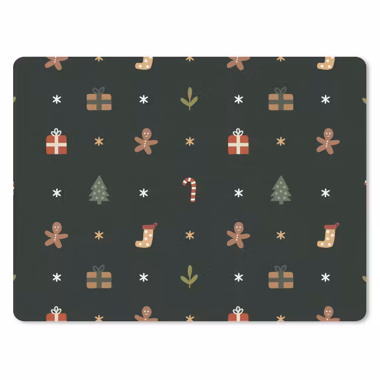 Mauspad - Muster - Weihnachtssymbole - Grün — 1