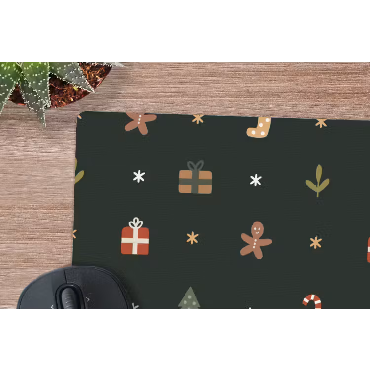 Mauspad - Muster - Weihnachtssymbole - Grün — 4