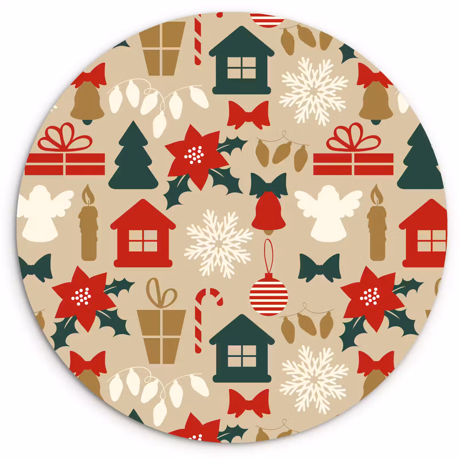 Forexbild Rund - Illustration - Weihnachten - Beige — 1