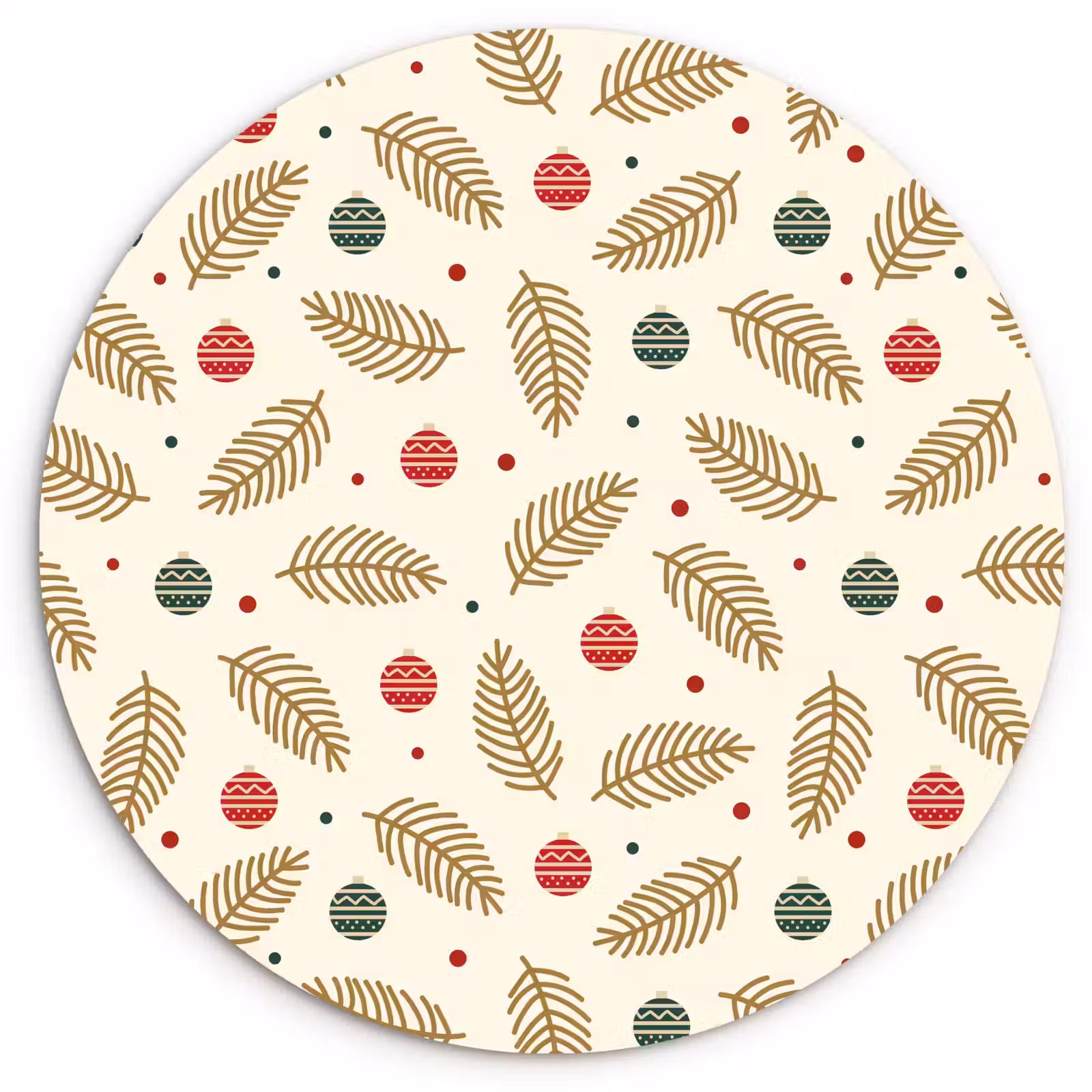 Forexbild Rund - Muster - Weihnachten - Symbole - Beige — 1