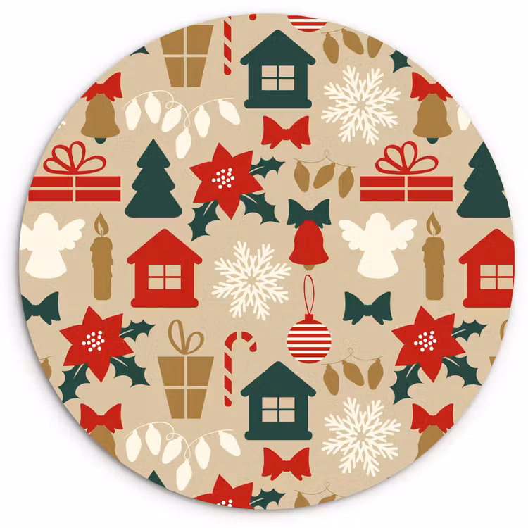 Forexbild Rund - Illustration - Weihnachten - Beige — 1