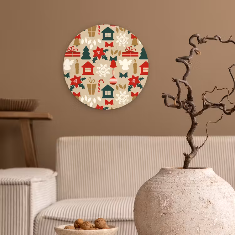 Forexbild Rund - Illustration - Weihnachten - Beige — 2
