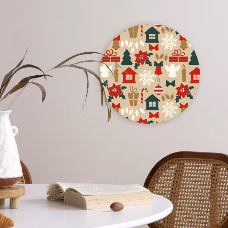Forexbild Rund - Illustration - Weihnachten - Beige — 4