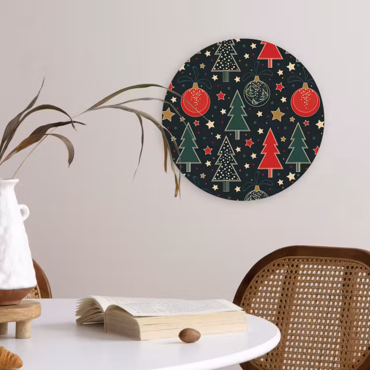 Forexbild Rund - Illustration - Weihnachten - Sterne - Grün — 4
