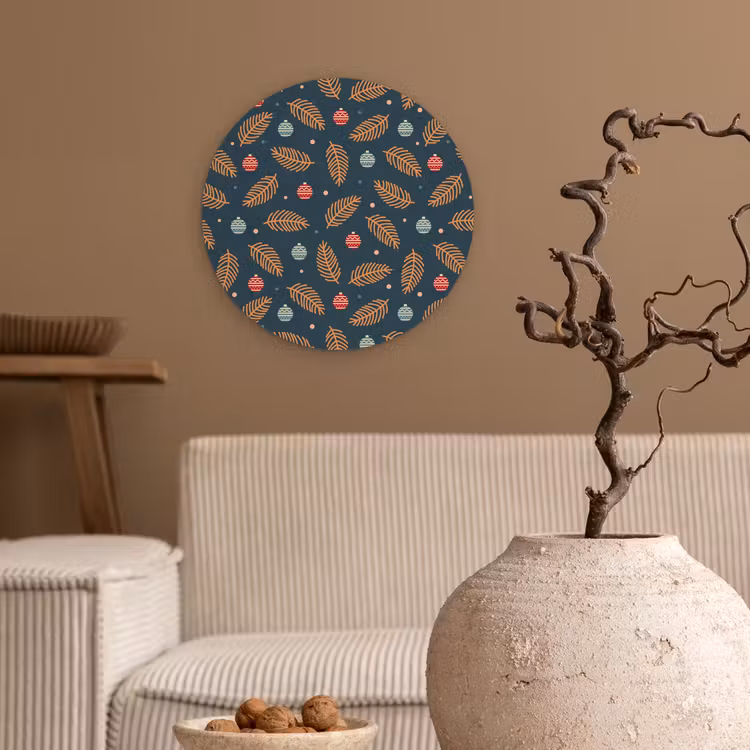 Forexbild Rund - Muster - Weihnachten - Symbole - Dunkelblau — 2
