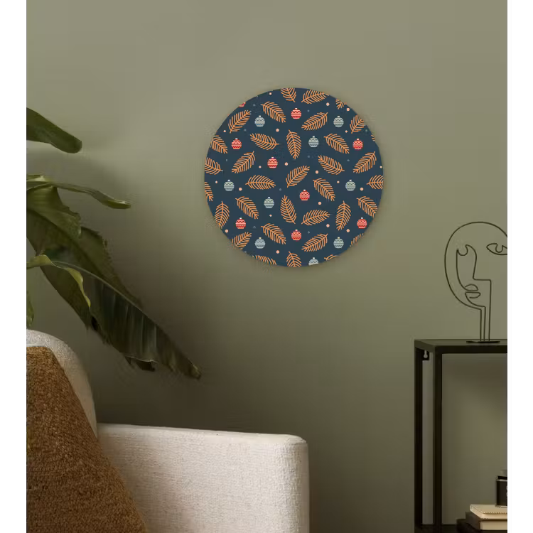 Forexbild Rund - Muster - Weihnachten - Symbole - Dunkelblau — 3