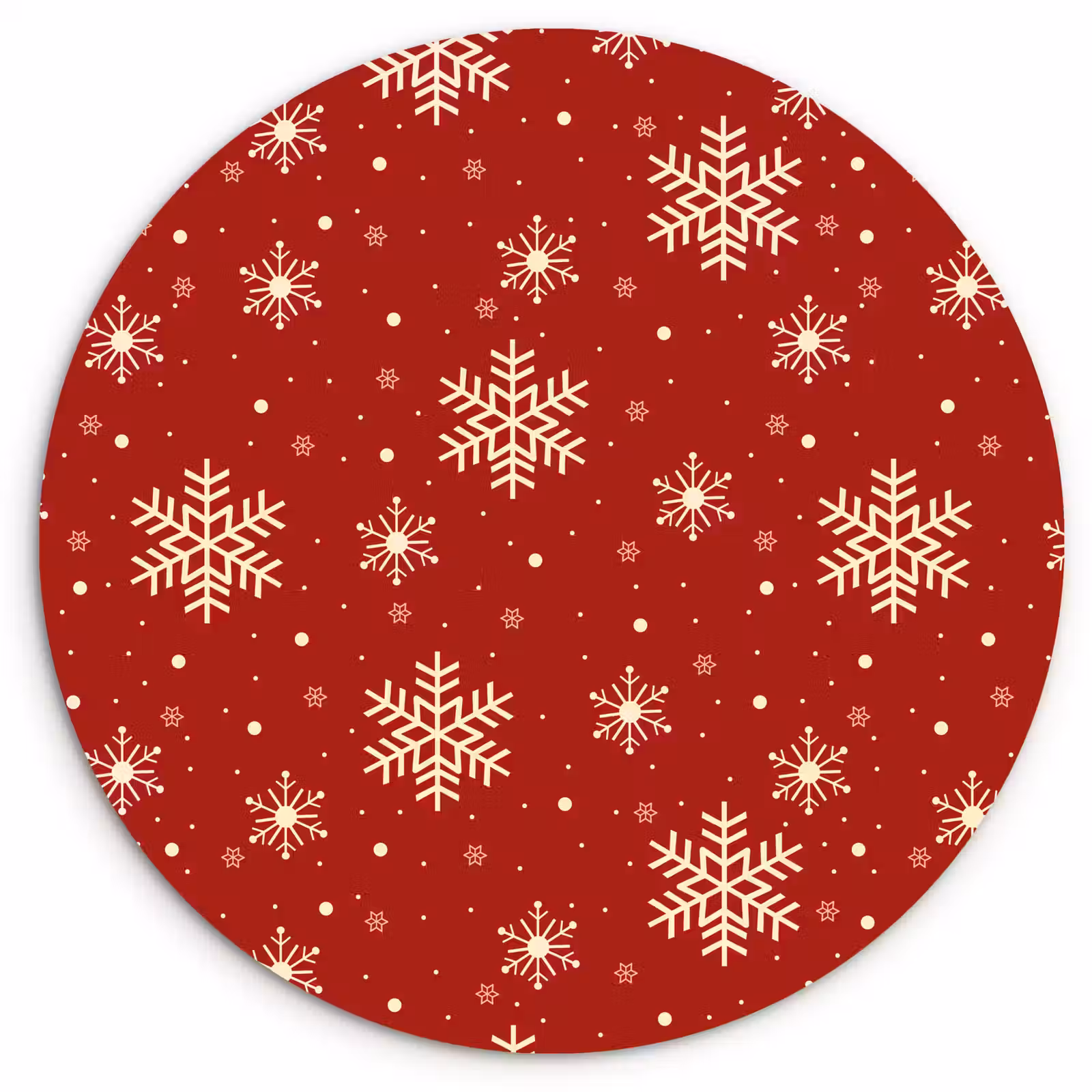 Forexbild Rund - Illustration - Schneeflocken - Rot — 1