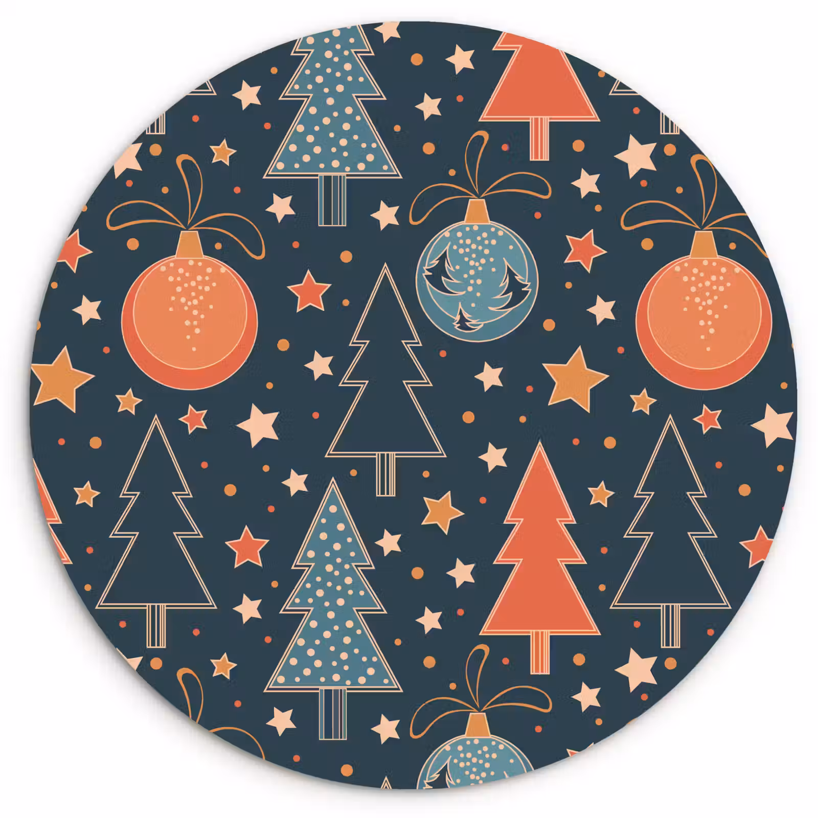 Forexbild Rund - Illustration - Weihnachten - Symbole - Blau — 1