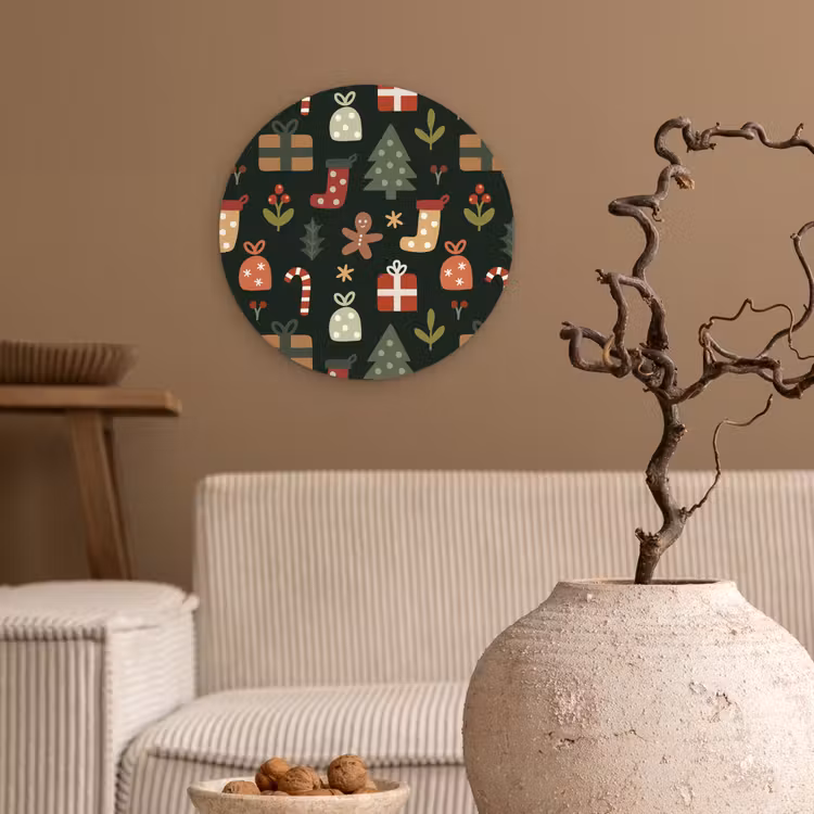 Forexbild Rund - Illustration - Weihnachtsfiguren - Grün — 2