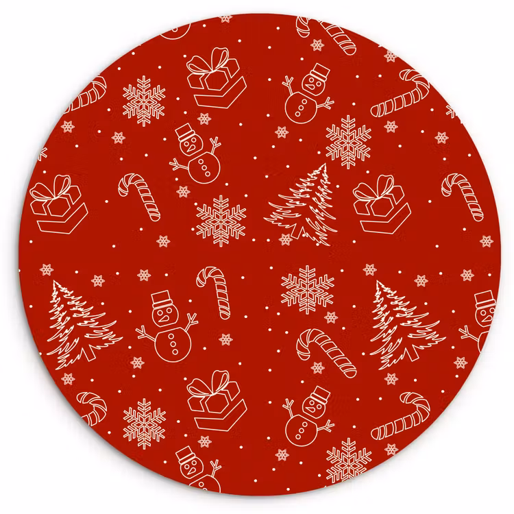 Forexbild Rund - Illustration - Weihnachtssymbole - Rot — 1