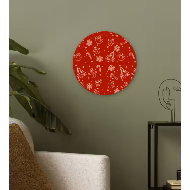 Forexbild Rund - Illustration - Weihnachtssymbole - Rot — 3