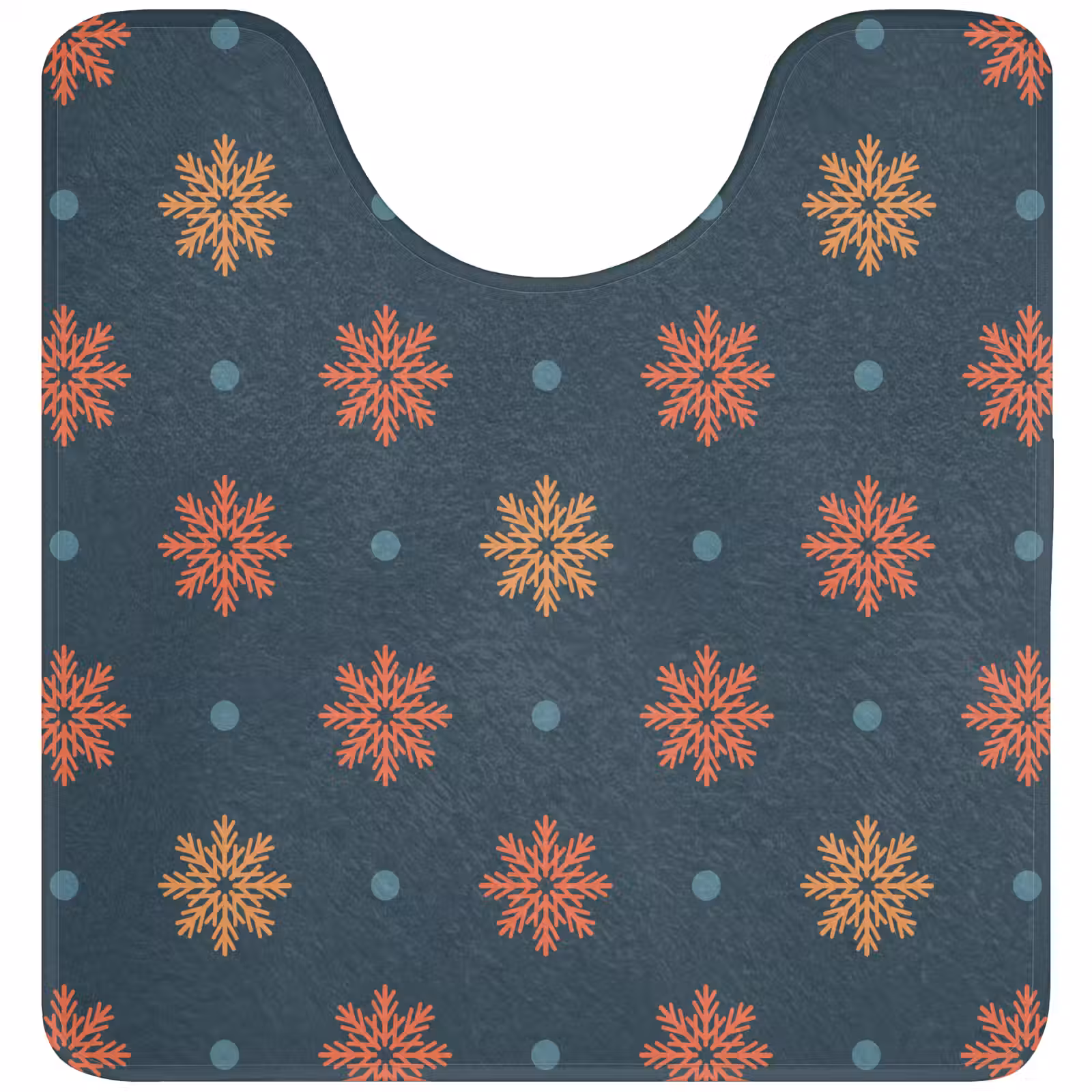 WC Vorleger - Muster - Schneeflocken - Blau — 1