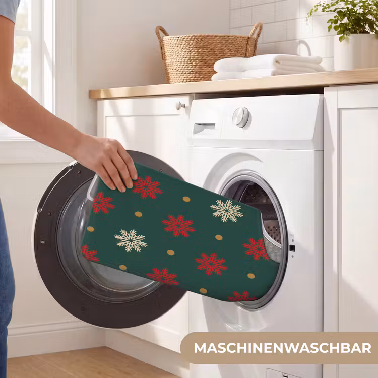 WC Vorleger - Illustration - Schneeflocken - Grün — 7