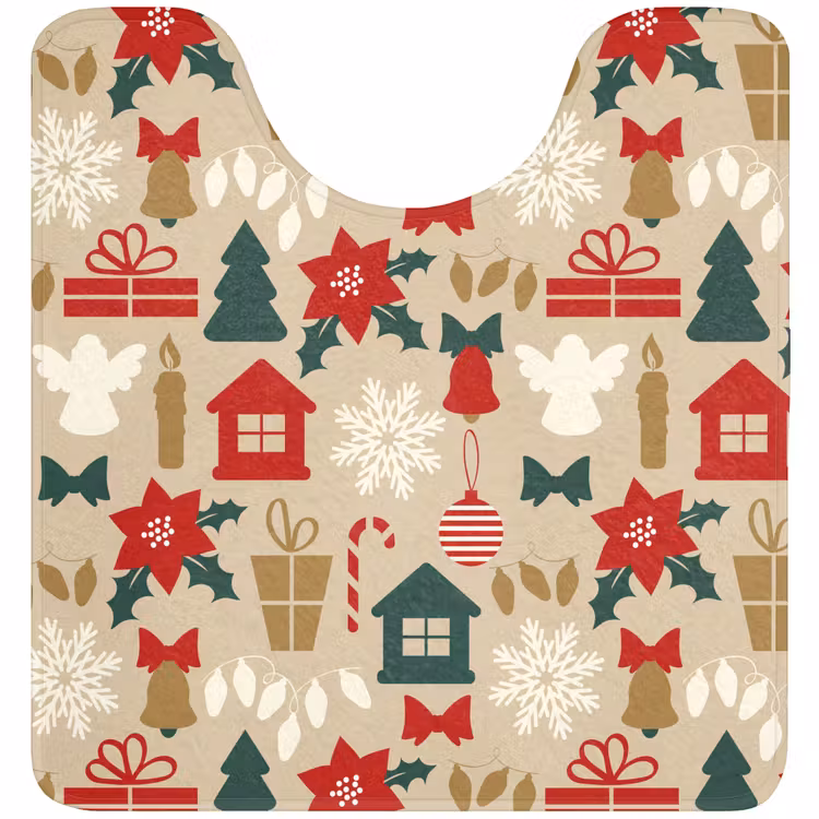 WC Vorleger - Illustration - Weihnachten - Beige — 1