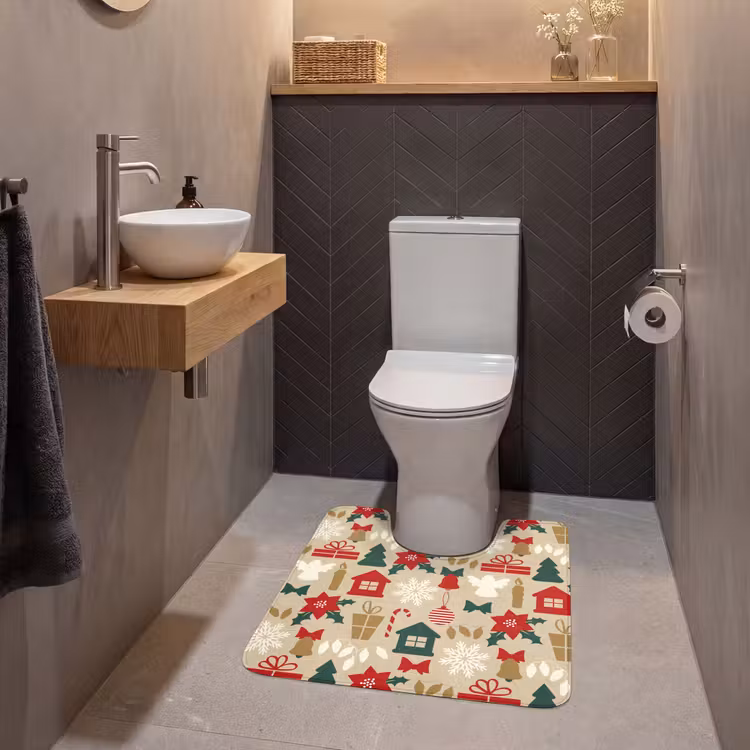 WC Vorleger - Illustration - Weihnachten - Beige — 2