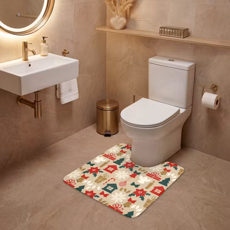 WC Vorleger - Illustration - Weihnachten - Beige — 4