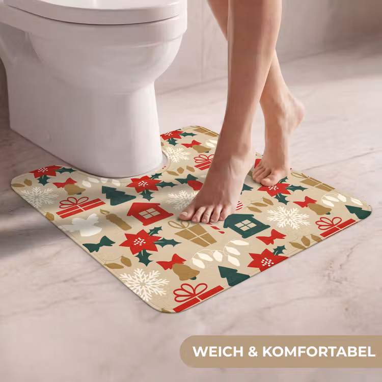 WC Vorleger - Illustration - Weihnachten - Beige — 5