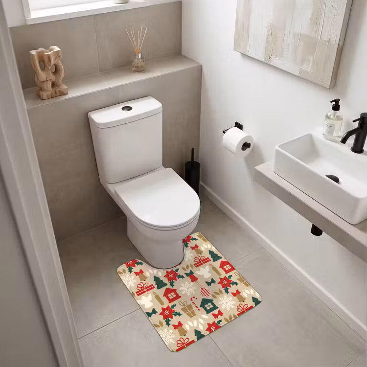 WC Vorleger - Illustration - Weihnachten - Beige — 6