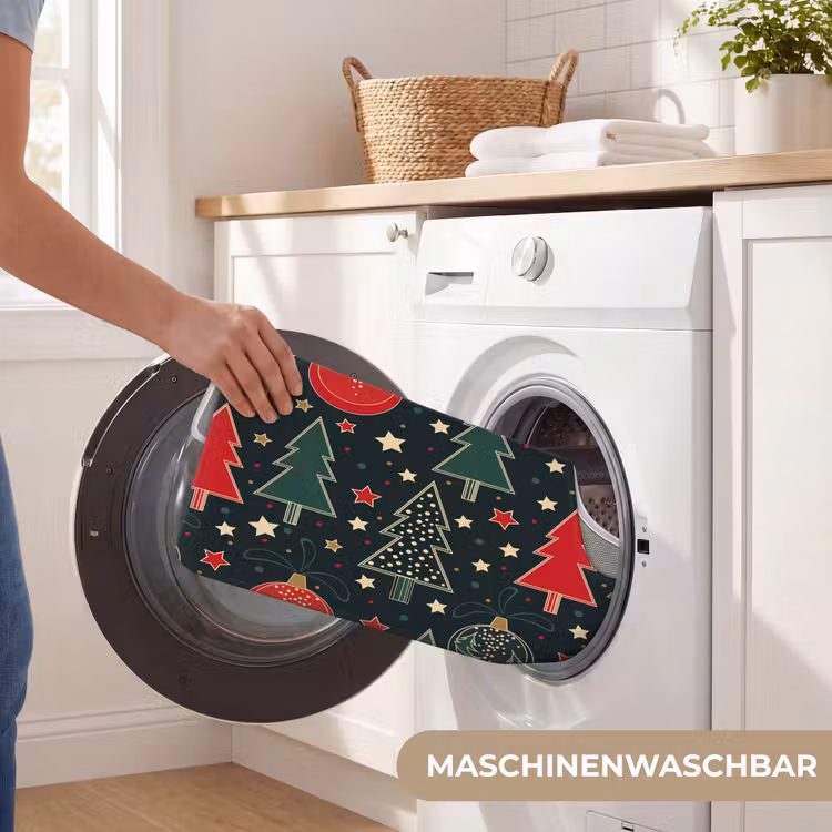 WC Vorleger - Illustration - Weihnachten - Sterne - Grün — 7
