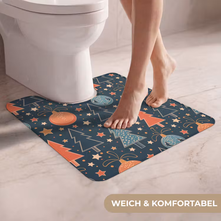 WC Vorleger - Illustration - Weihnachten - Symbole - Blau — 5