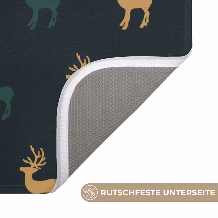 WC Vorleger - Muster - Grün - Hirsche — 3