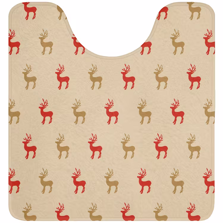 WC Vorleger - Muster - Hirsche - Beige — 1