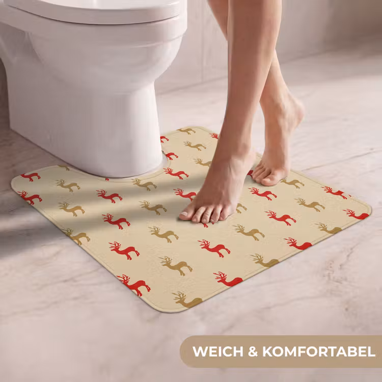 WC Vorleger - Muster - Hirsche - Beige — 5